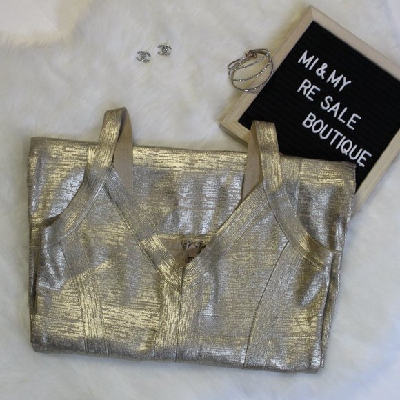 Hera Gold Mini Dress - Picture 3 of 7